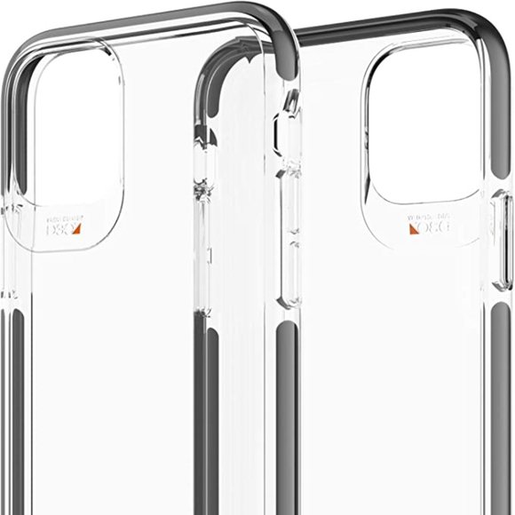 Gear4 Piccadilly Phone Case Compatible with iPhone 11, Transparent/Black Edging - Picture 2 of 3